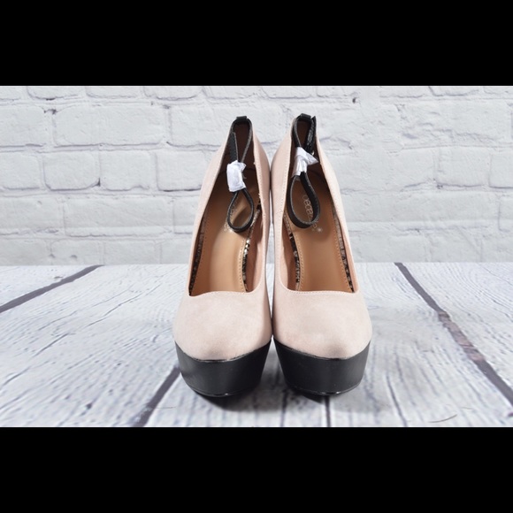 One Day Sale Kadence Suede Snake Skin Print Platform Pumps Size 8.5 - Picture 3 of 16